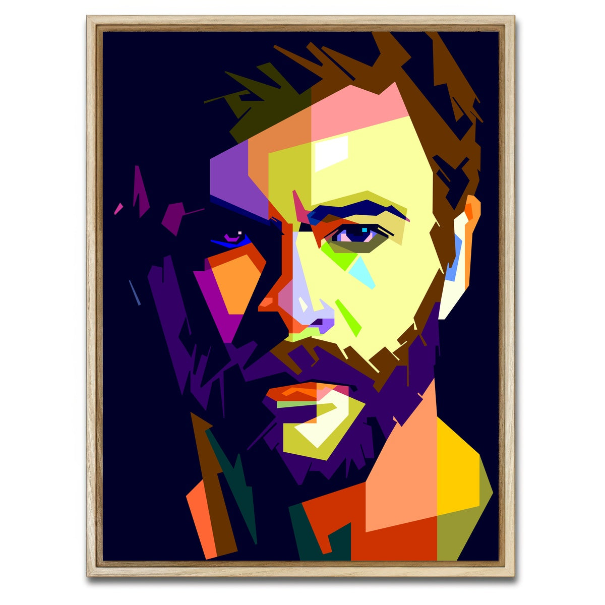 AUTO-MOCKUP WHITE | Chris Hemsworth | 1 Piece | Natural Framed Canvas | group=3x4