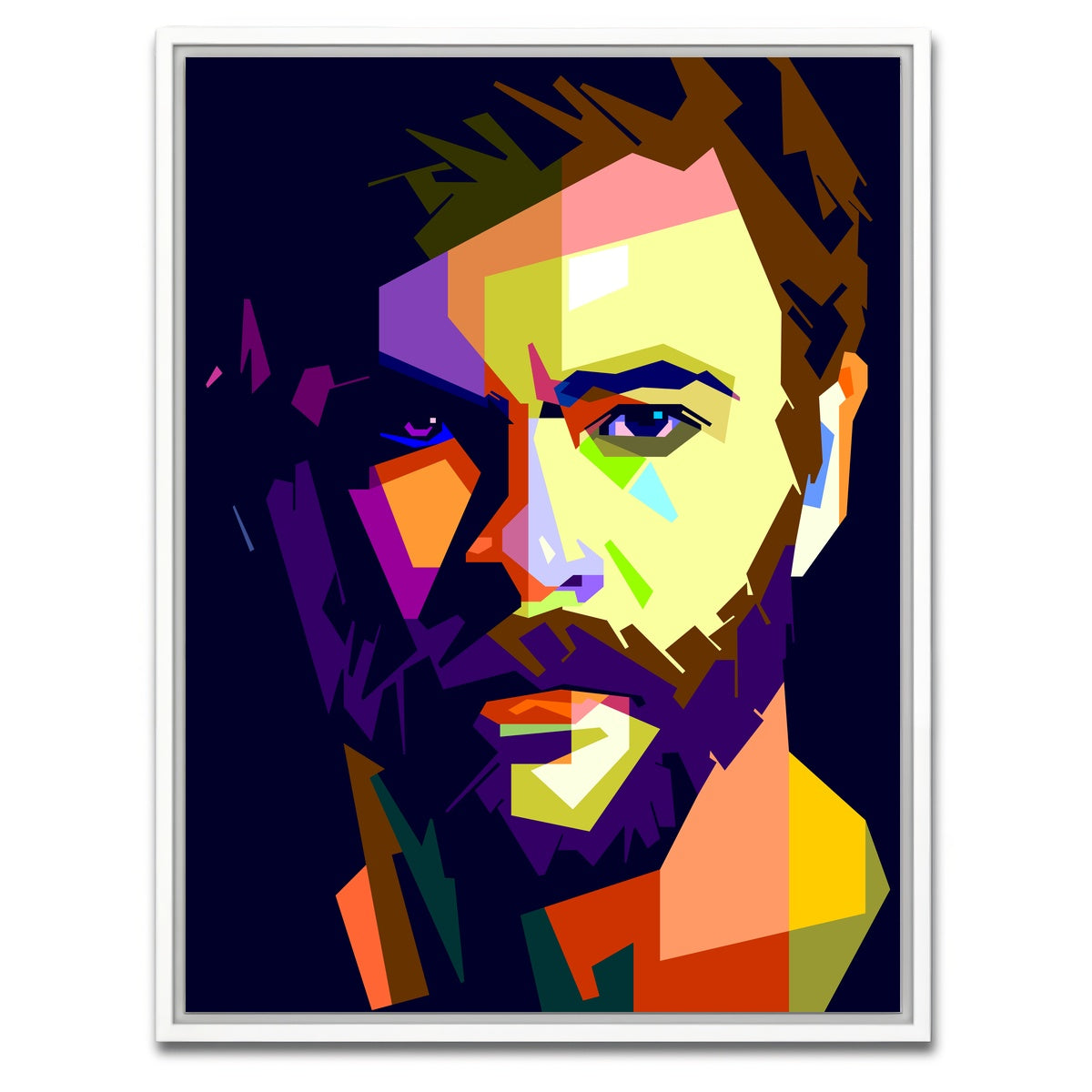 AUTO-MOCKUP WHITE | Chris Hemsworth | 1 Piece | White Framed Canvas | group=3x4