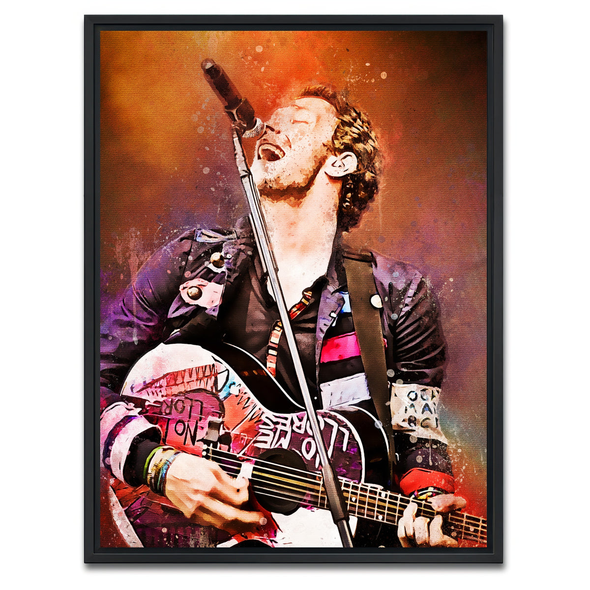 AUTO-MOCKUP WHITE | Chris Martin Painting | 1 Piece | Black Framed Canvas | group=3x4