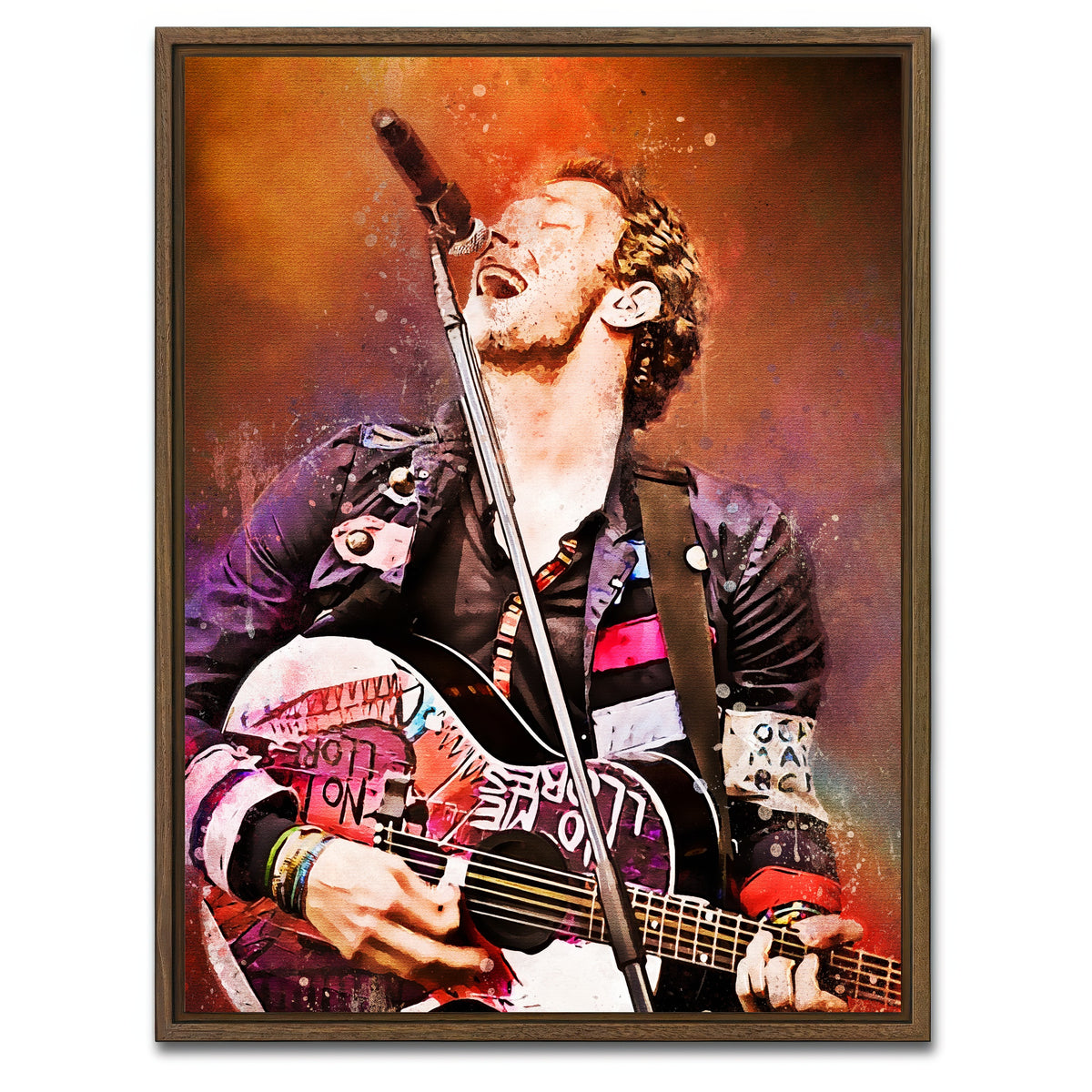 AUTO-MOCKUP WHITE | Chris Martin Painting | 1 Piece | Walnut Framed Canvas | group=3x4