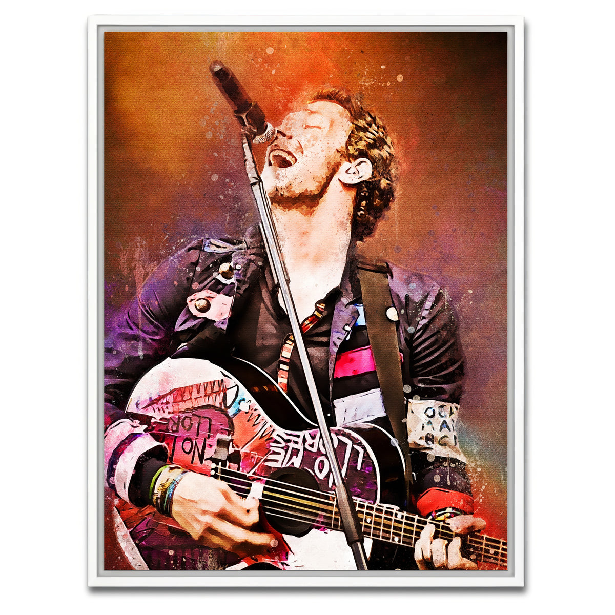 AUTO-MOCKUP WHITE | Chris Martin Painting | 1 Piece | White Framed Canvas | group=3x4