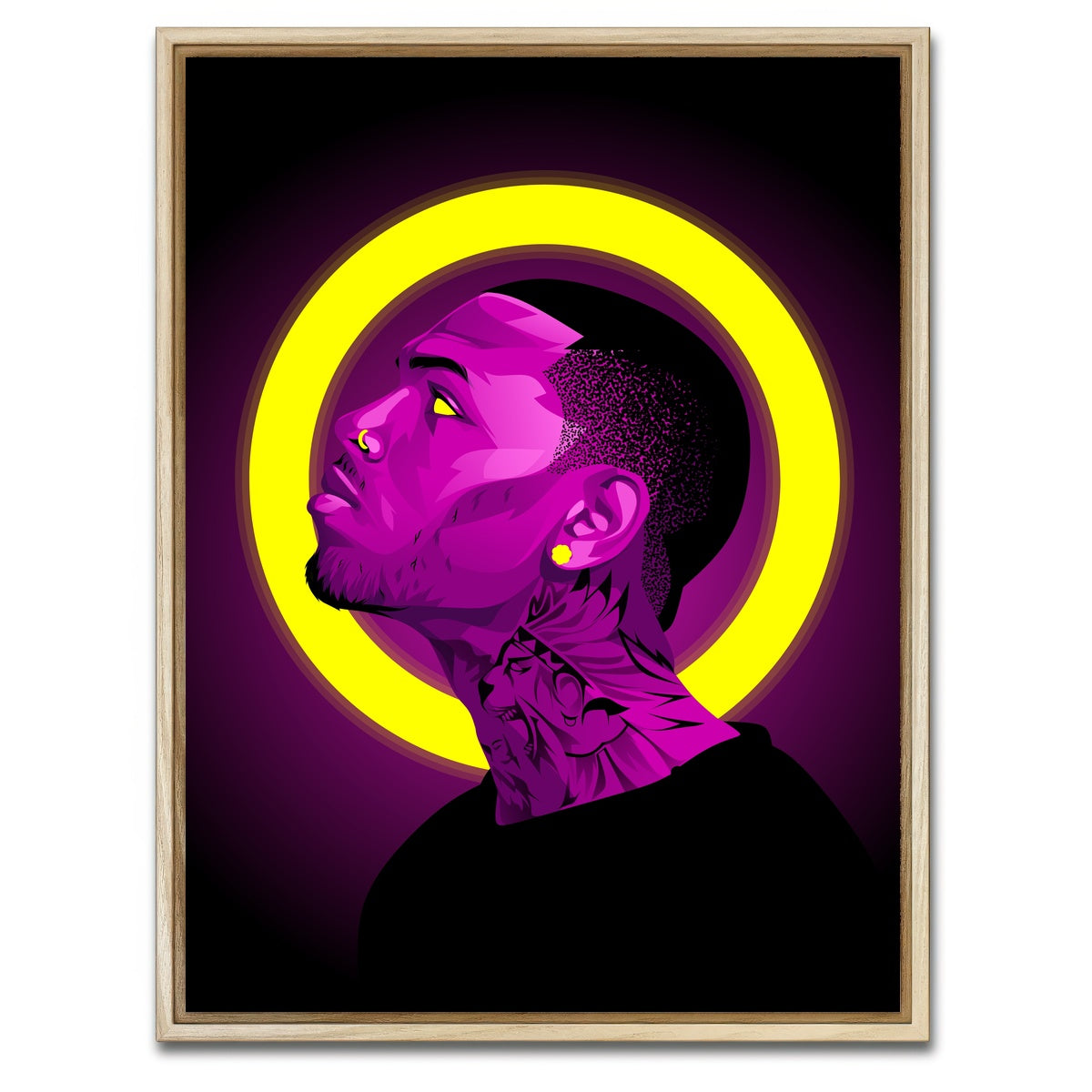 AUTO-MOCKUP WHITE | Chris brown | 1 Piece | Natural Framed Canvas | group=3x4