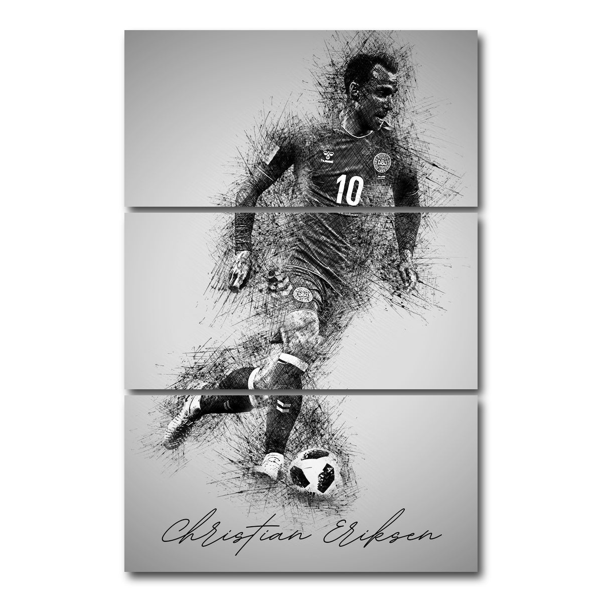 AUTO-MOCKUP WHITE | Christian Eriksen | 3 Piece | Gallery Wrap Canvas | group=12x24_stacked