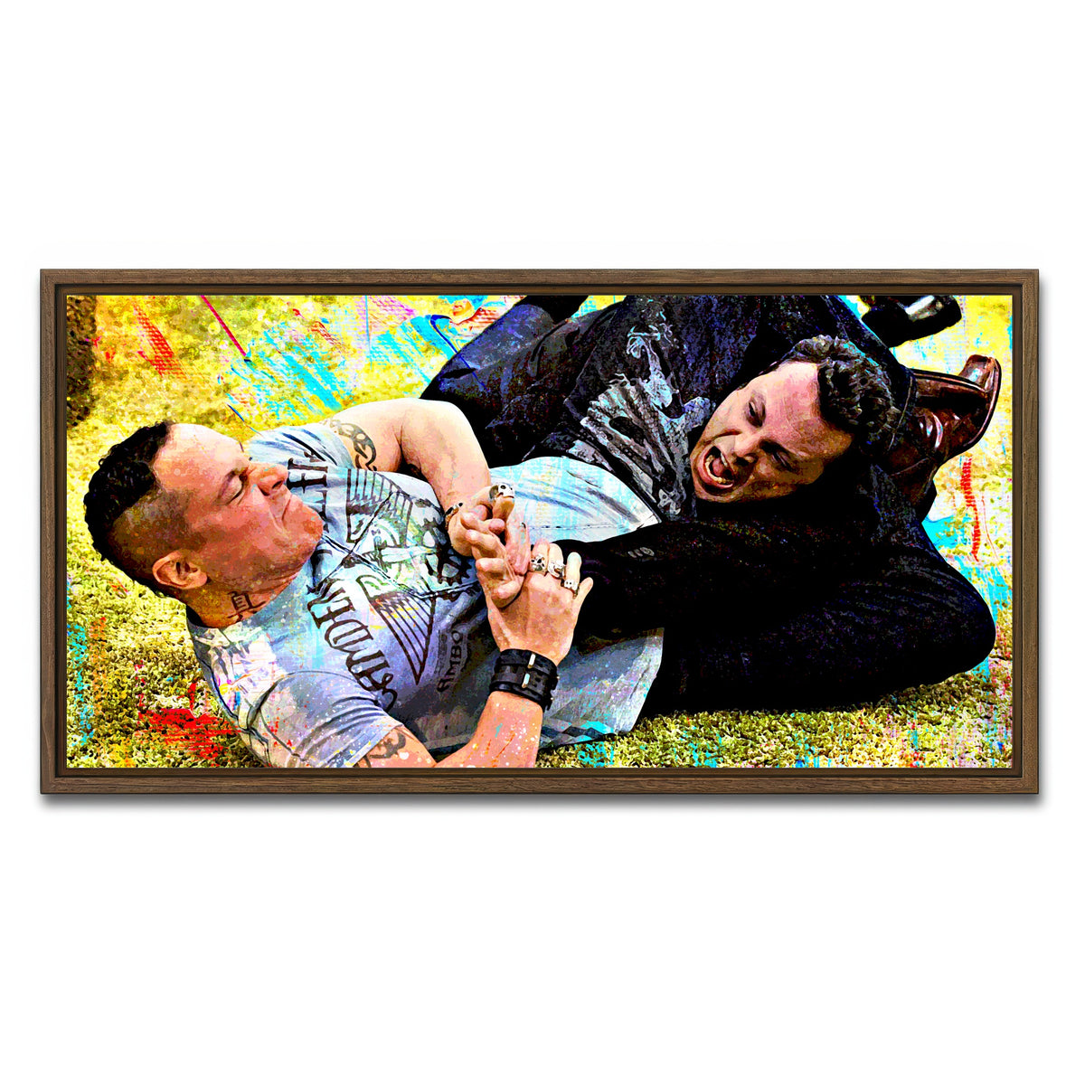 AUTO-MOCKUP WHITE | Christmas Armbar | 1 Piece | Walnut Framed Canvas | group=2x1