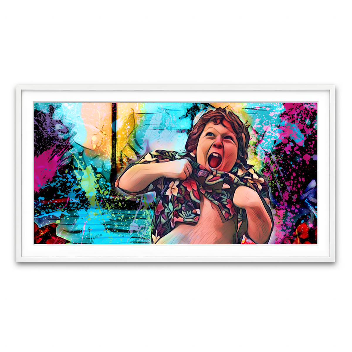 Framed Print 2x1 White