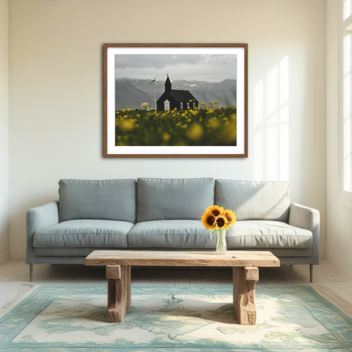 AUTO-MOCKUP ROOM | Church Flowers Wall Art