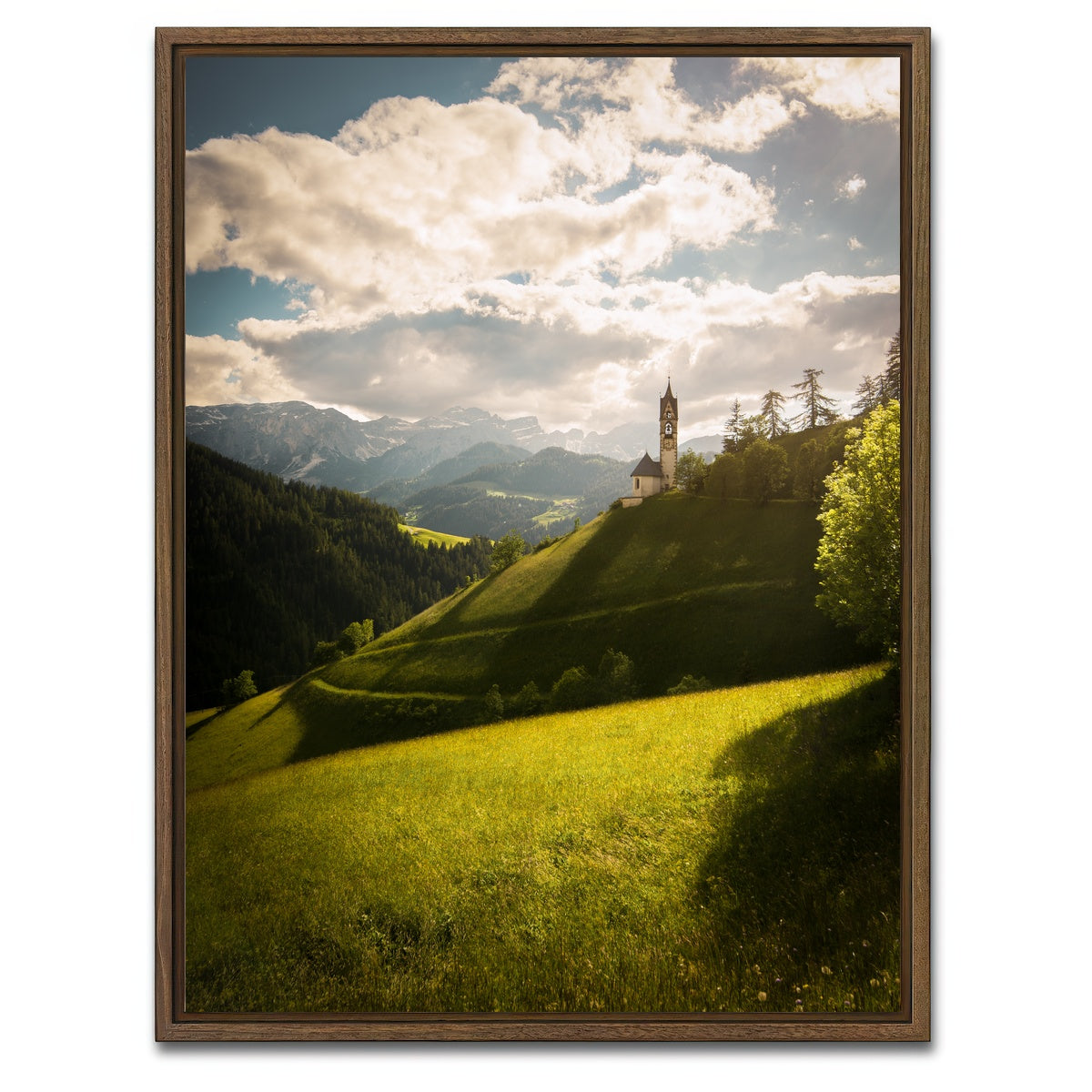 AUTO-MOCKUP WHITE | Church of Santa Barbara | 1 Piece | Walnut Framed Canvas | group=3x4