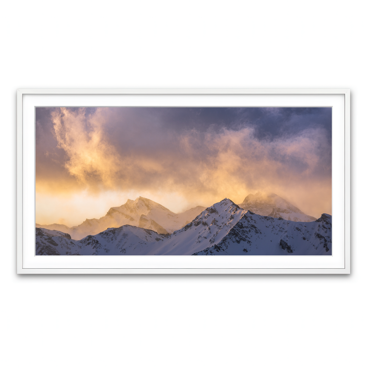Framed Print 2x1 White