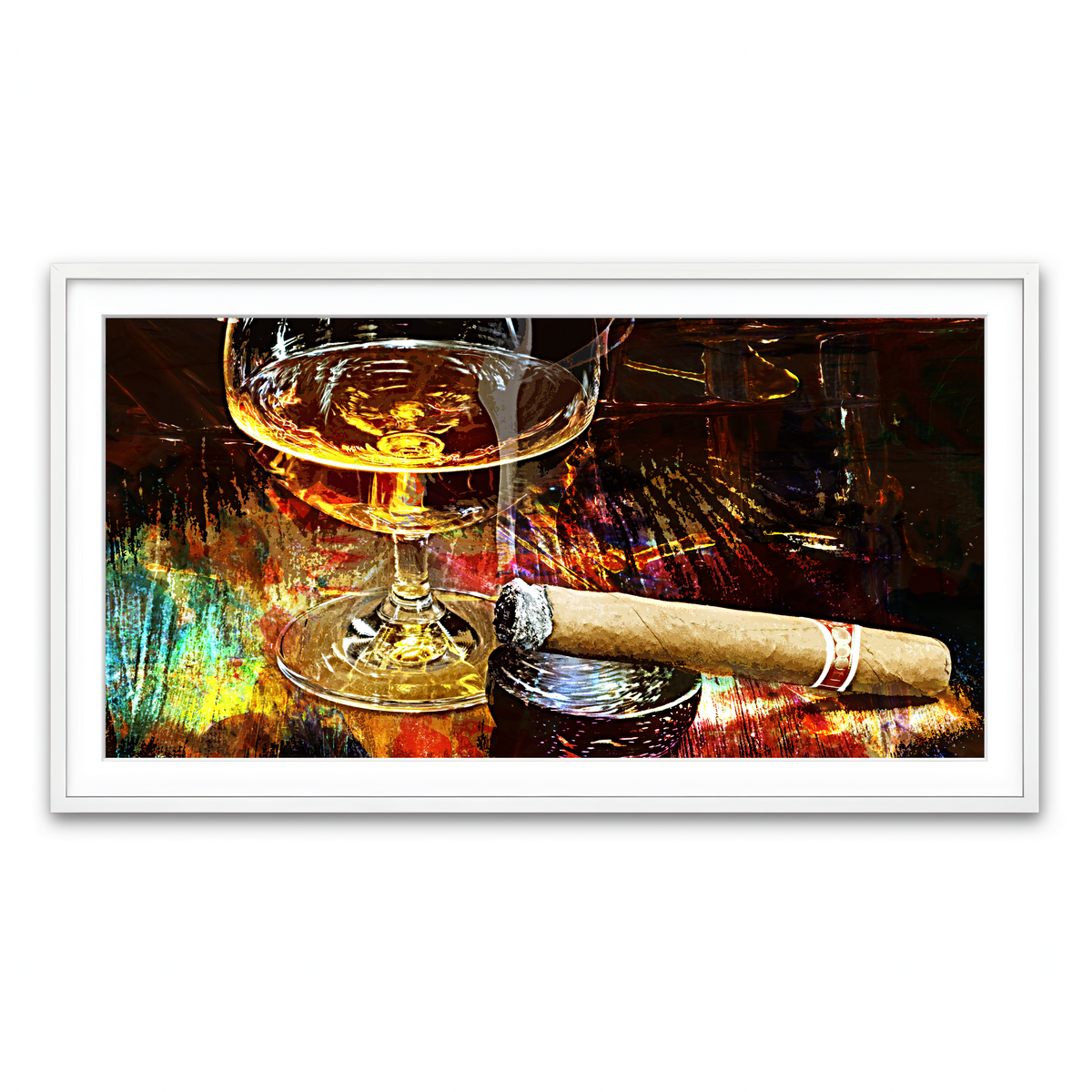 Framed Print 2x1 White