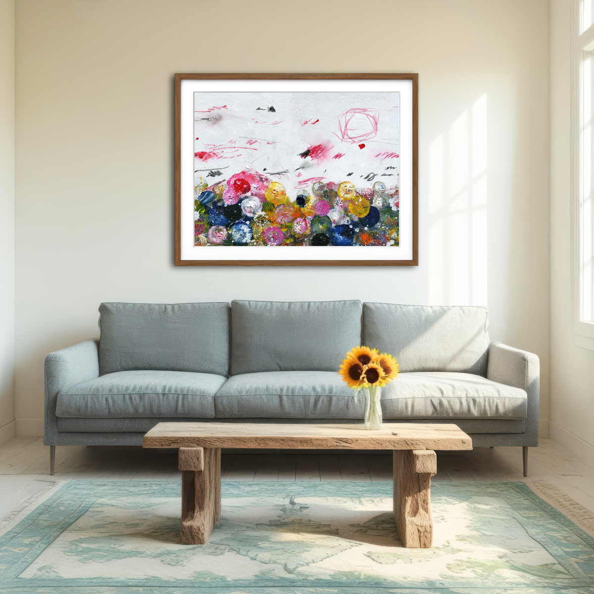 AUTO-MOCKUP ROOM | Circle Prints Wall Art