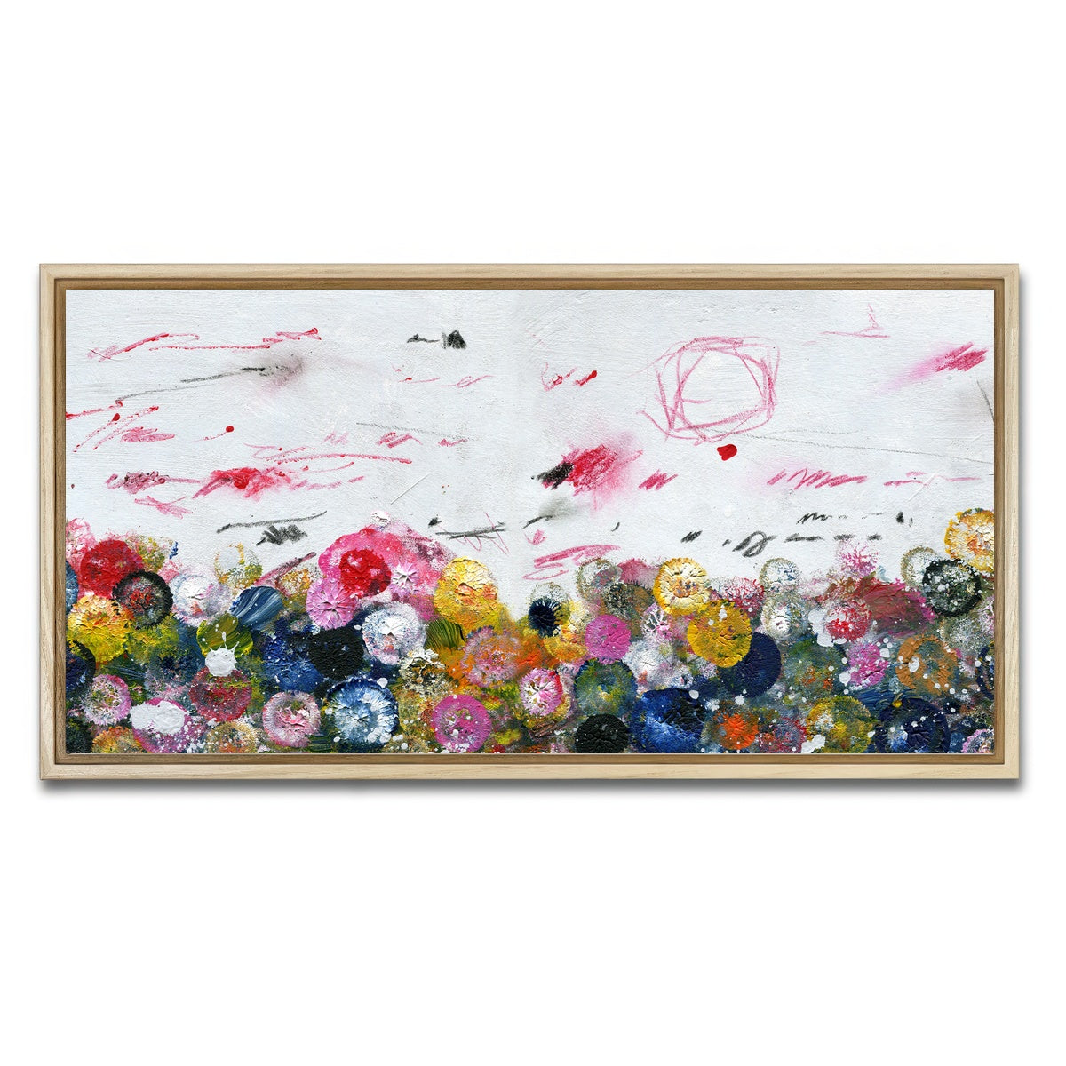 AUTO-MOCKUP WHITE | Circle Prints | 1 Piece | Natural Framed Canvas | group=2x1