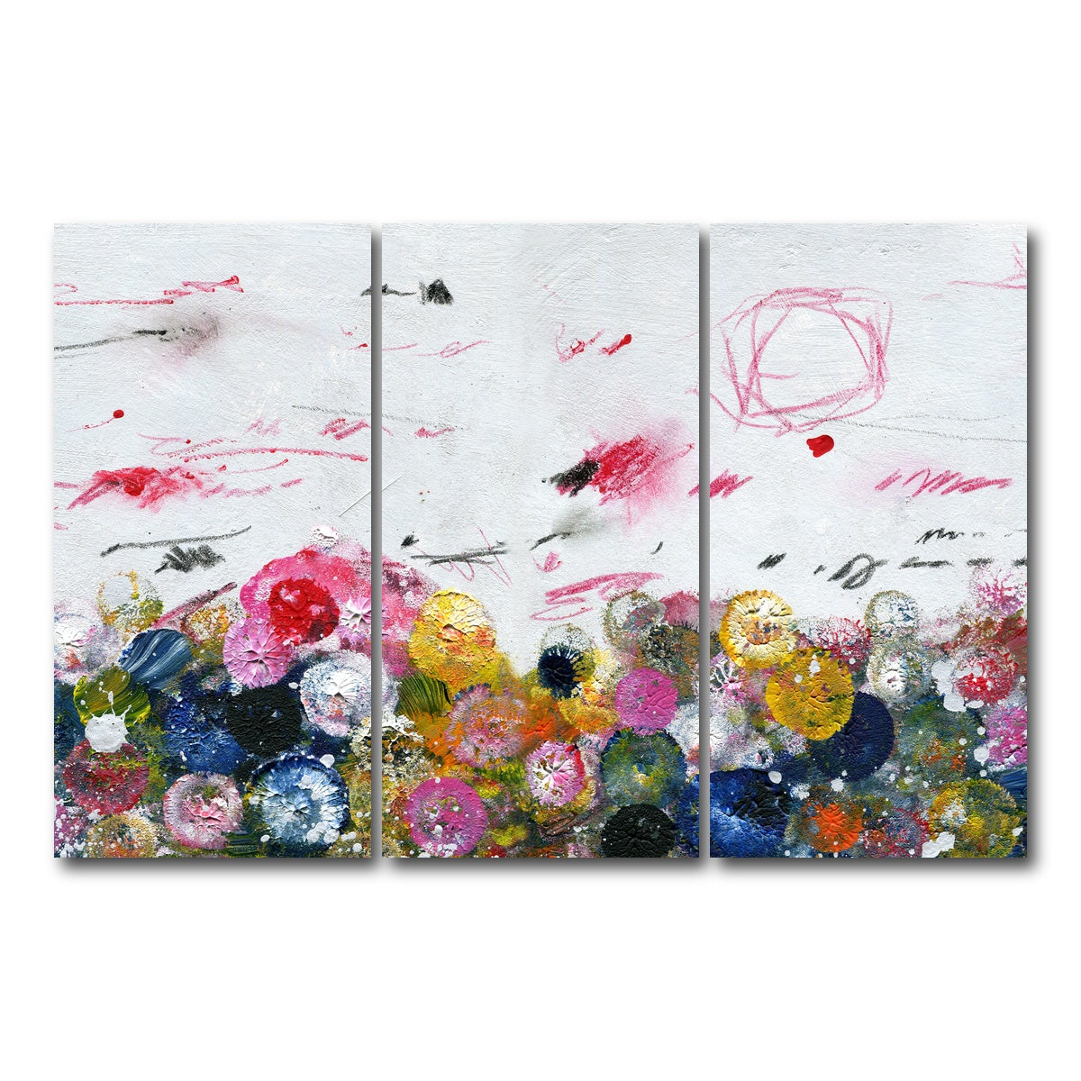 AUTO-MOCKUP WHITE | Circle Prints | 3 Piece | Gallery Wrap Canvas | group=12x24