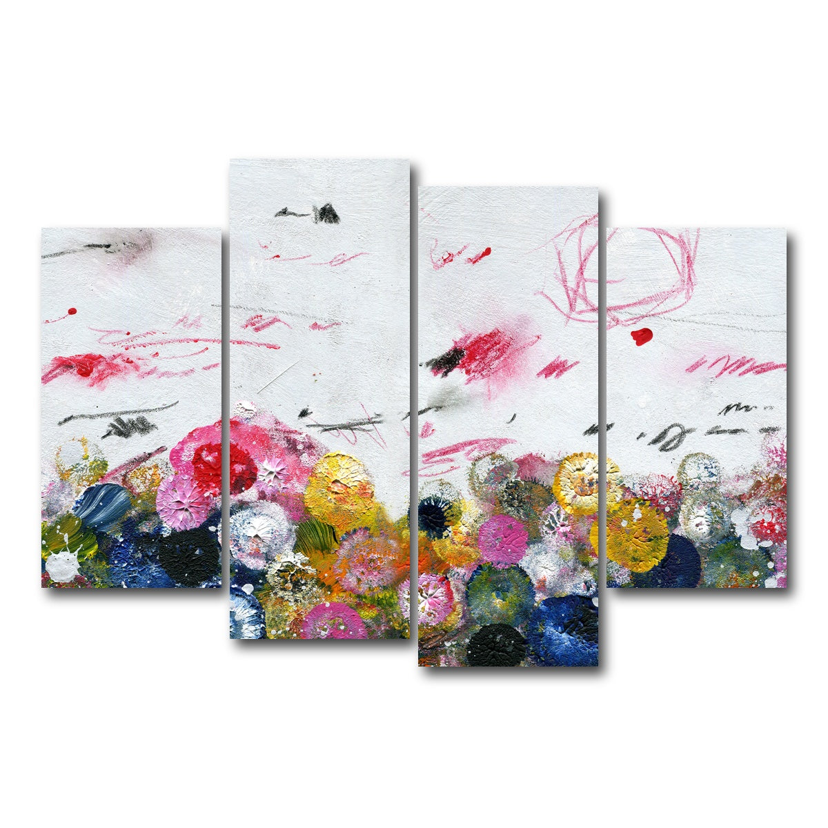 AUTO-MOCKUP WHITE | Circle Prints | 4 Piece | Gallery Wrap Canvas | group=4_short