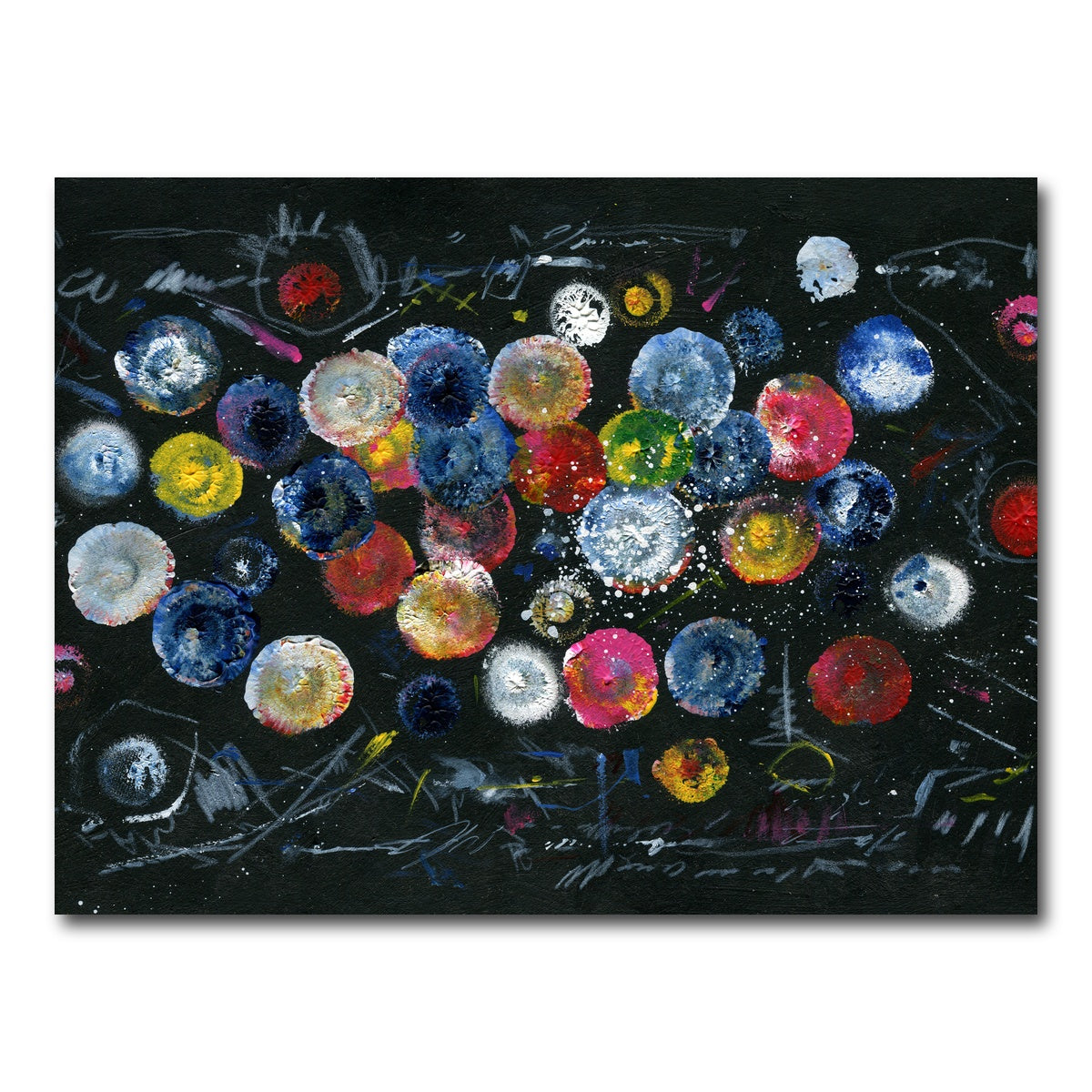 AUTO-MOCKUP WHITE | Circle black | 1 Piece | Gallery Wrap Canvas | group=4x3