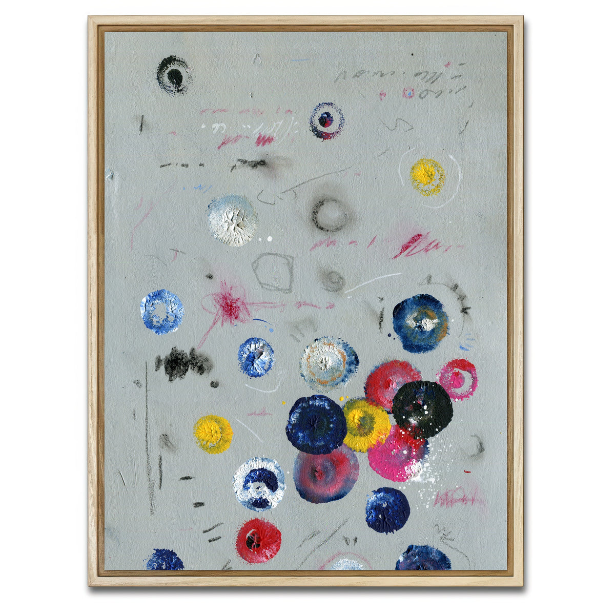 AUTO-MOCKUP WHITE | Circle grey | 1 Piece | Natural Framed Canvas | group=3x4