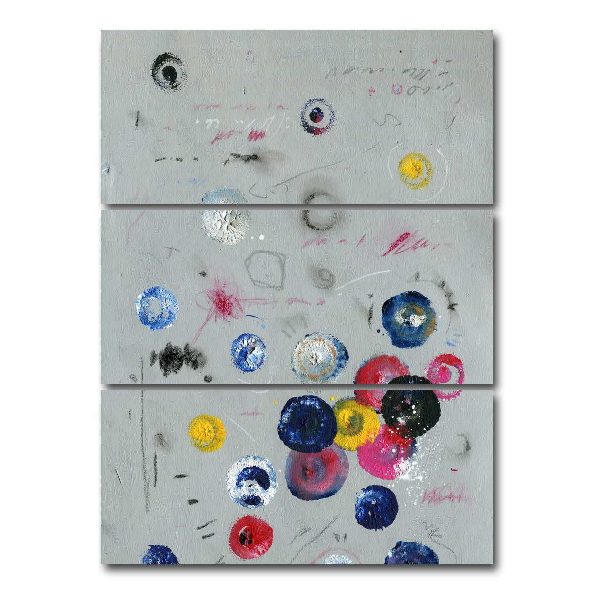 AUTO-MOCKUP WHITE | Circle grey | 3 Piece | Gallery Wrap Canvas | group=8x18_stacked