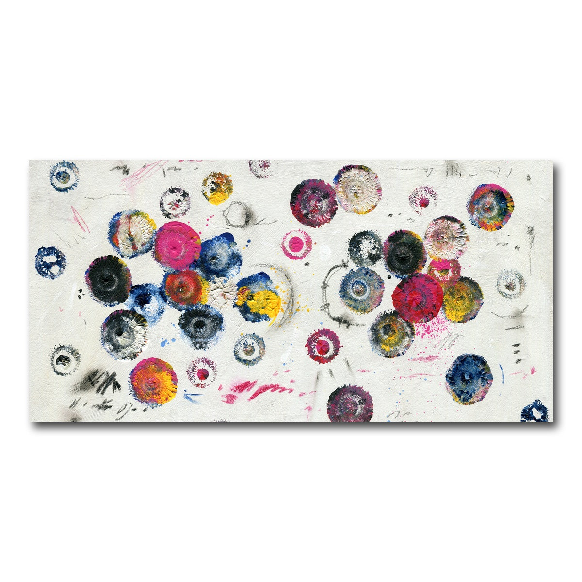 AUTO-MOCKUP WHITE | Circle pink | 1 Piece | Gallery Wrap Canvas | group=2x1