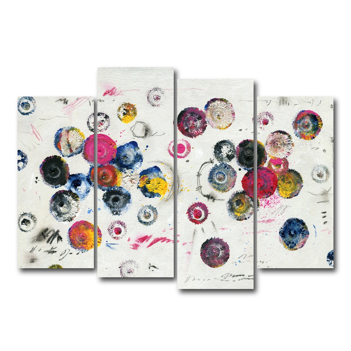 AUTO-MOCKUP WHITE | Circle pink | 4 Piece | Gallery Wrap Canvas | group=4_normal