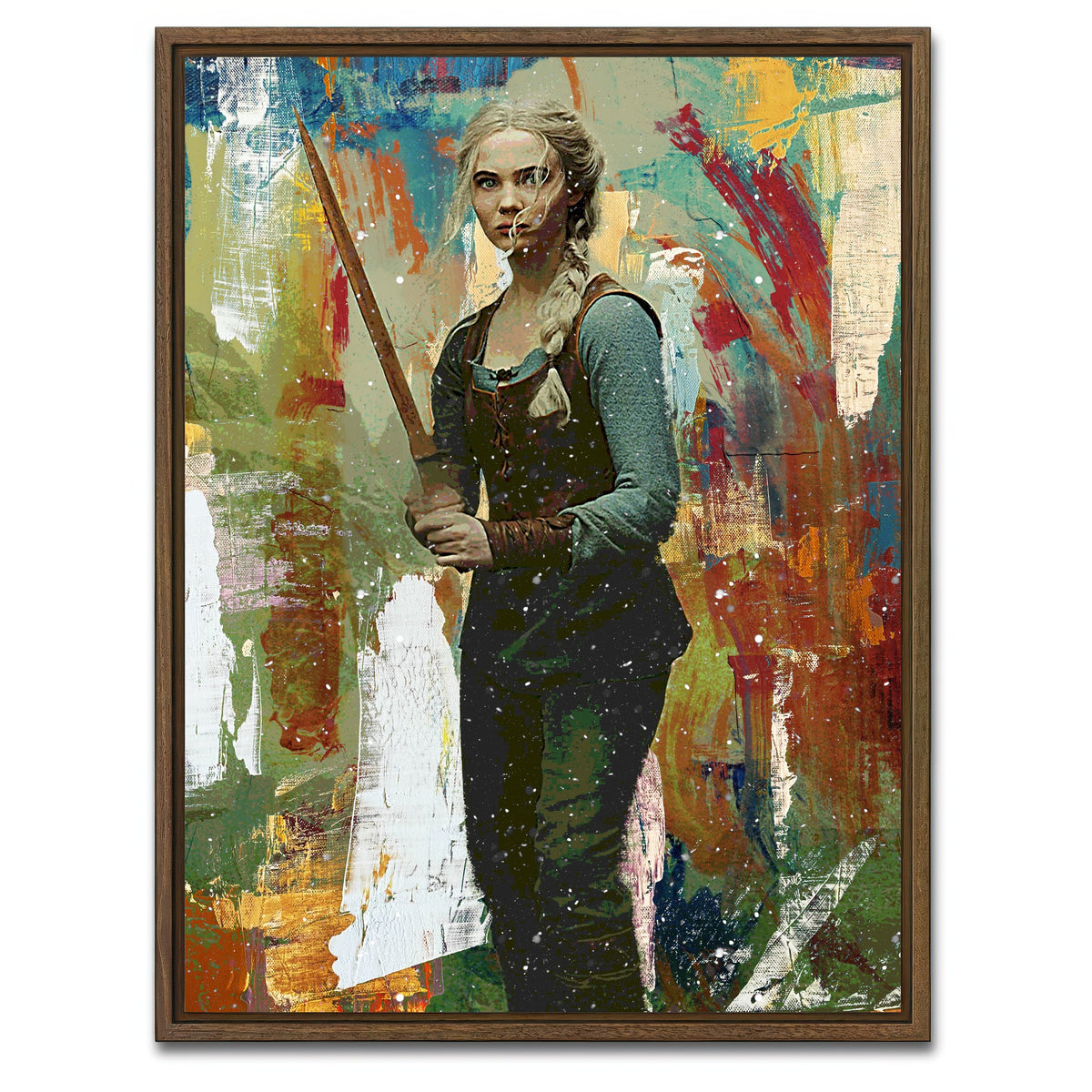 AUTO-MOCKUP WHITE | Ciri | 1 Piece | Walnut Framed Canvas | group=3x4