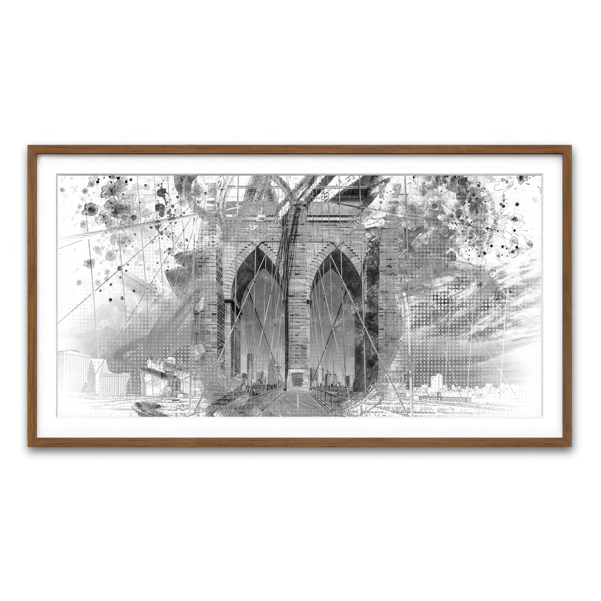 Framed Print 2x1 Walnut