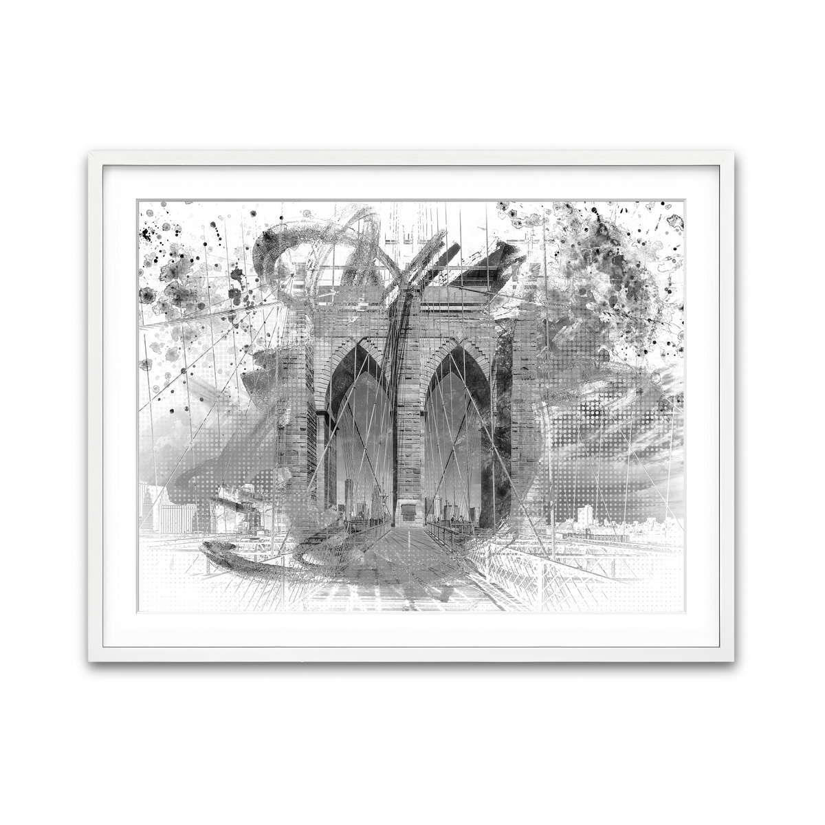 Framed Print 4x3 White