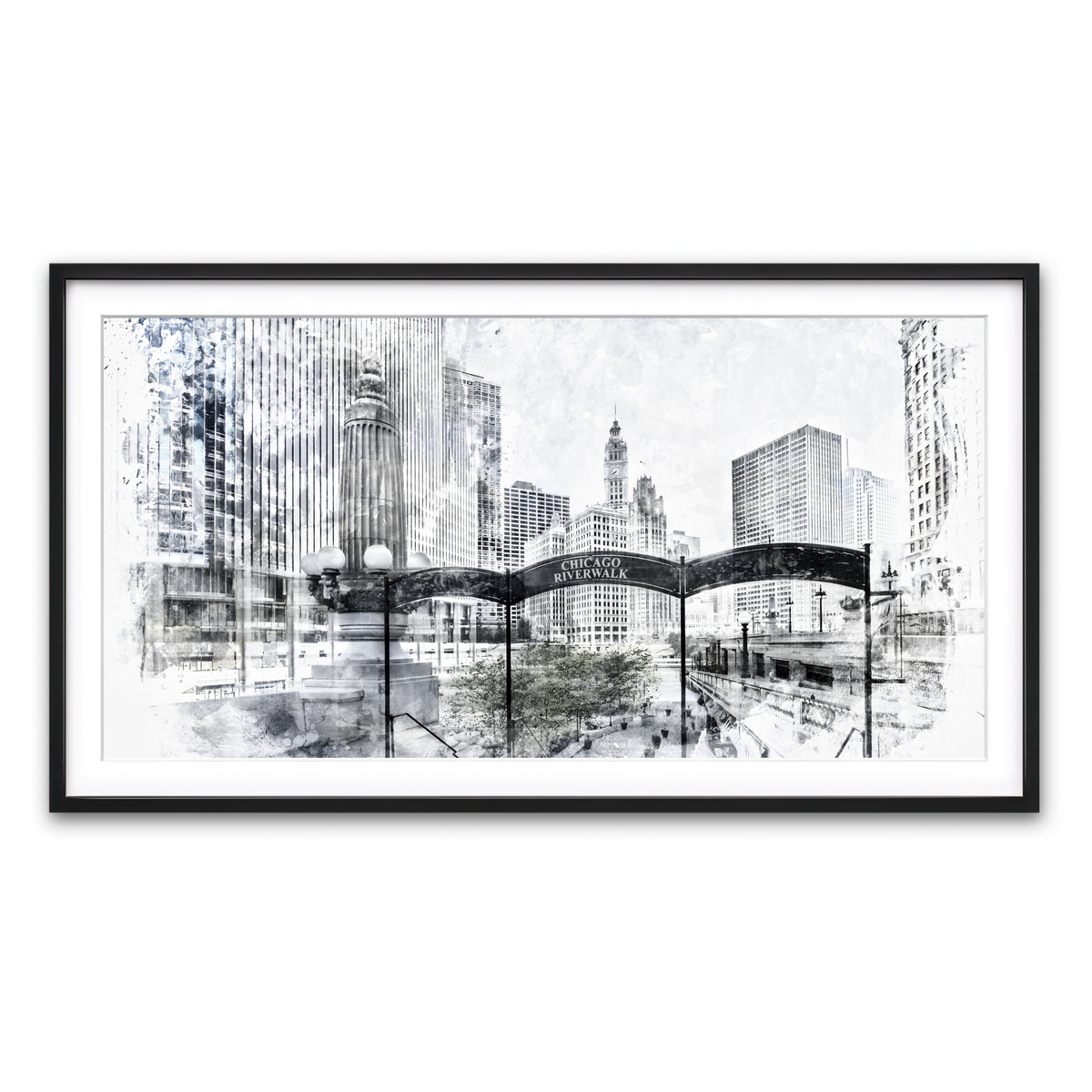 Framed Print 2x1 Black