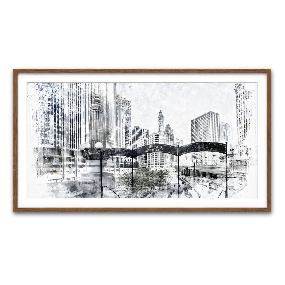 Framed Print 2x1 Walnut