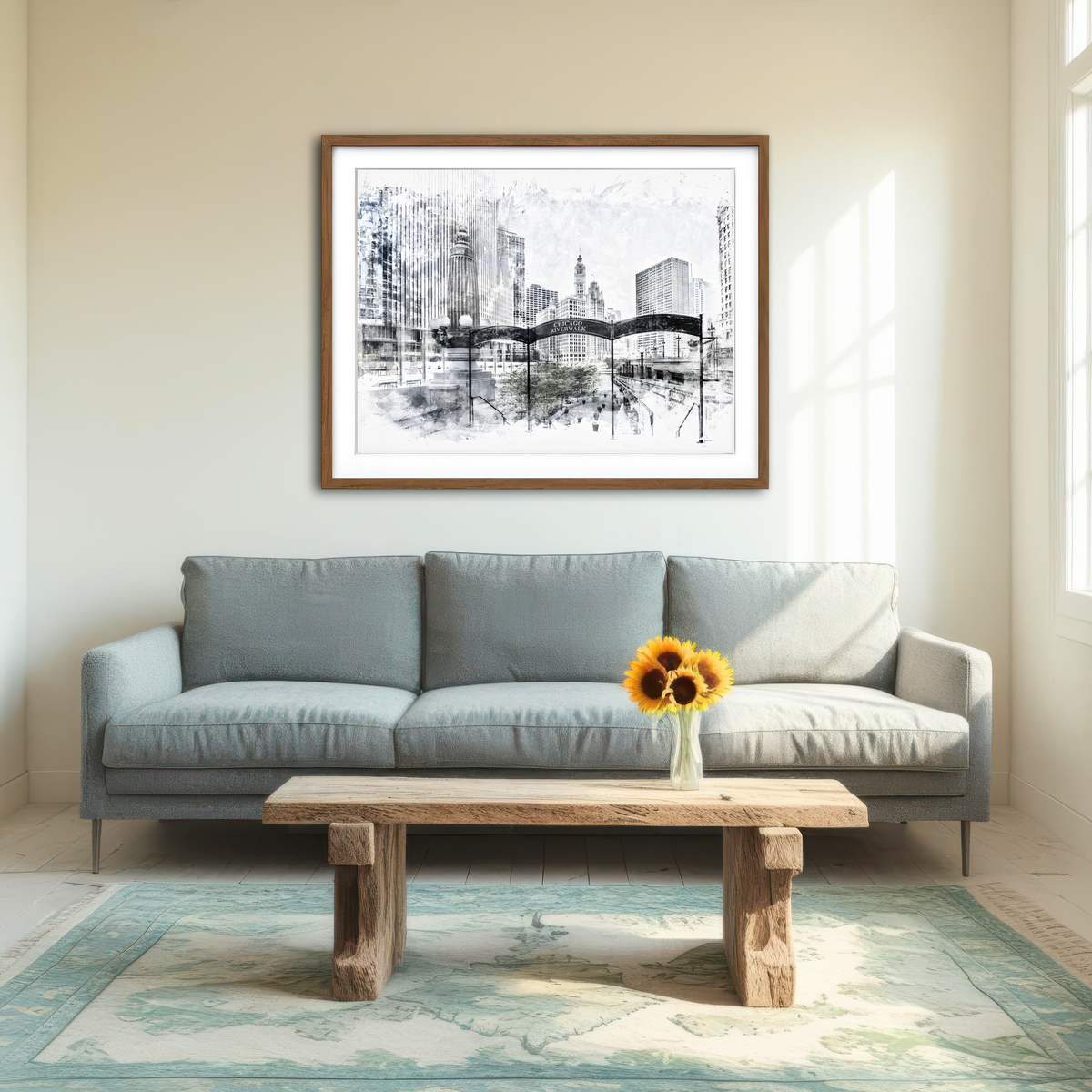 AUTO-MOCKUP ROOM | City Art CHICAGO Downtown Wall Art