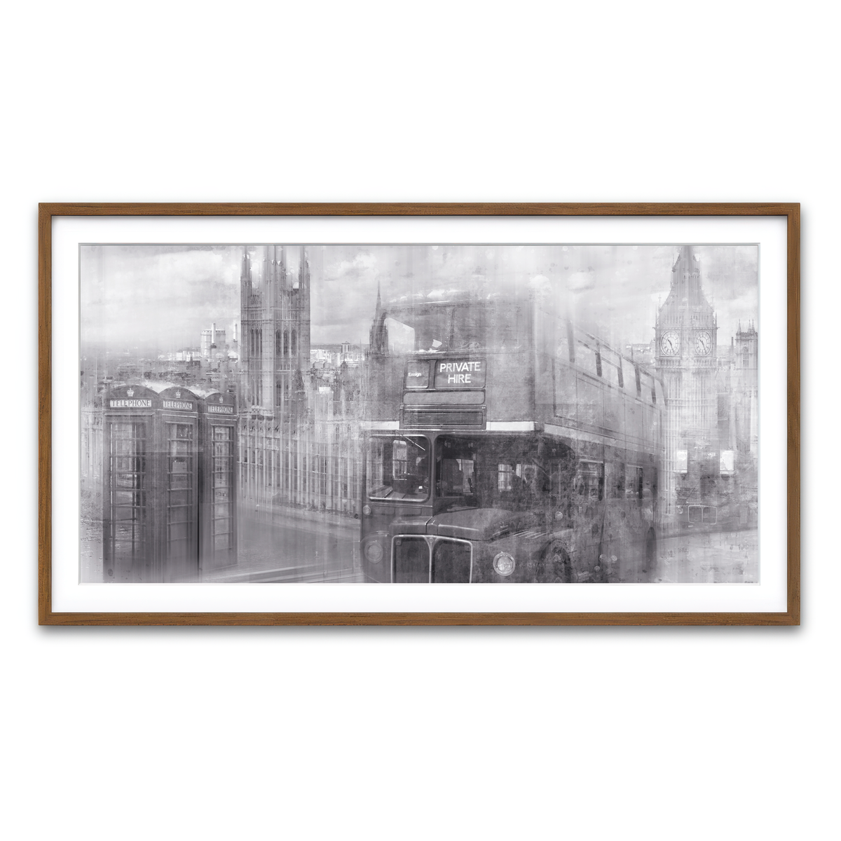 Framed Print 2x1 Walnut
