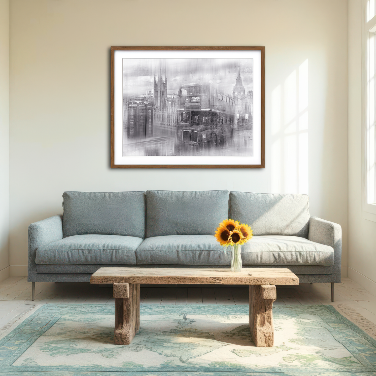 AUTO-MOCKUP ROOM | City Art LONDON Westminster Collage Wall Art