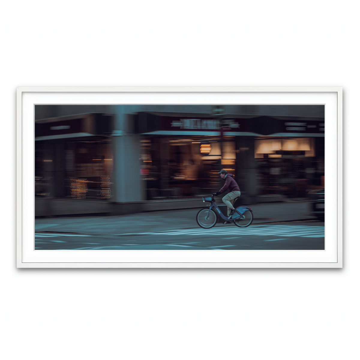 Framed Print 2x1 White