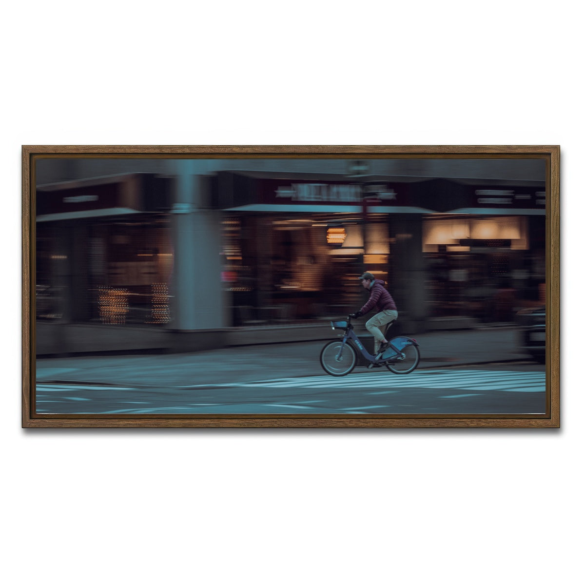 AUTO-MOCKUP WHITE | City Spin | 1 Piece | Walnut Framed Canvas | group=2x1