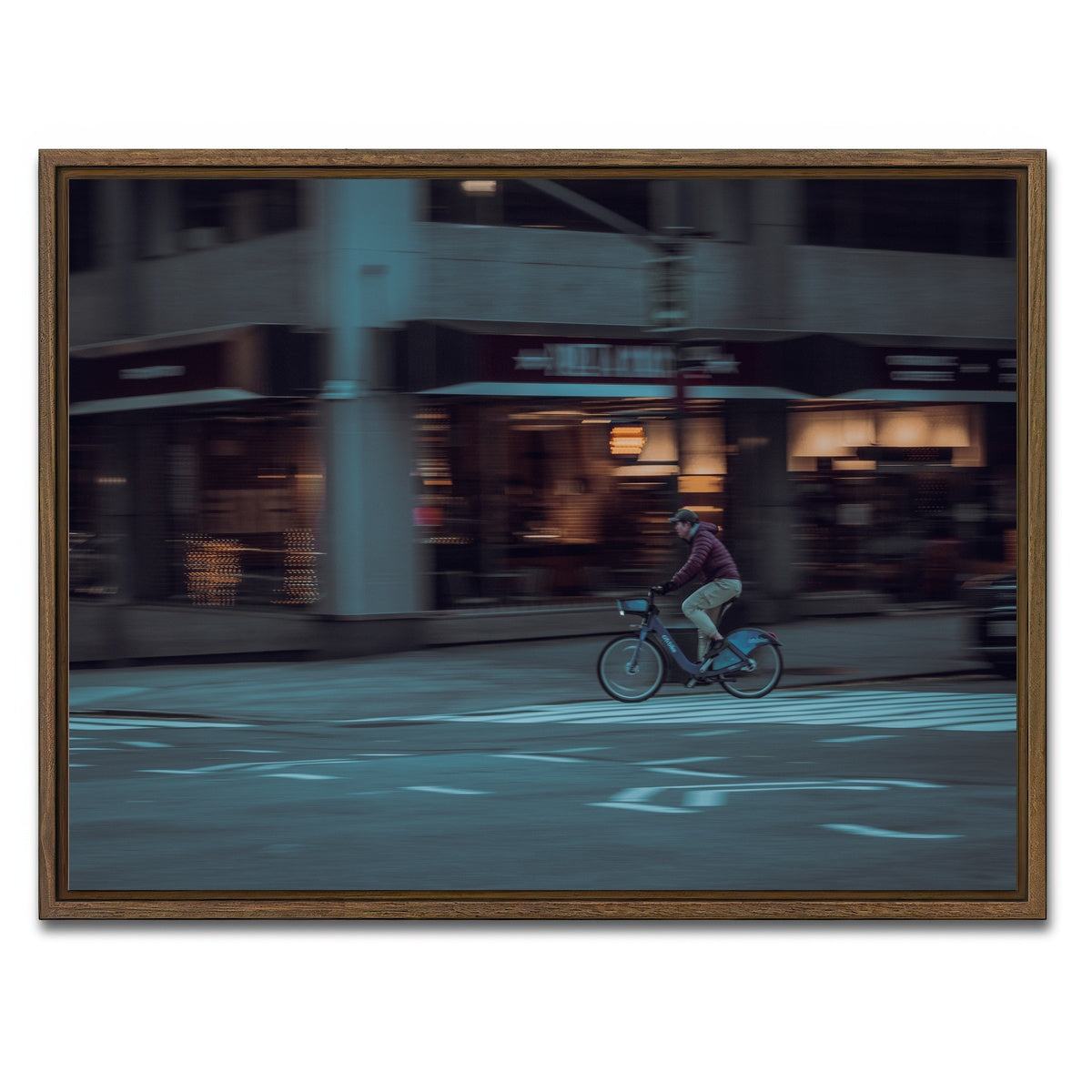 AUTO-MOCKUP WHITE | City Spin | 1 Piece | Walnut Framed Canvas | group=4x3