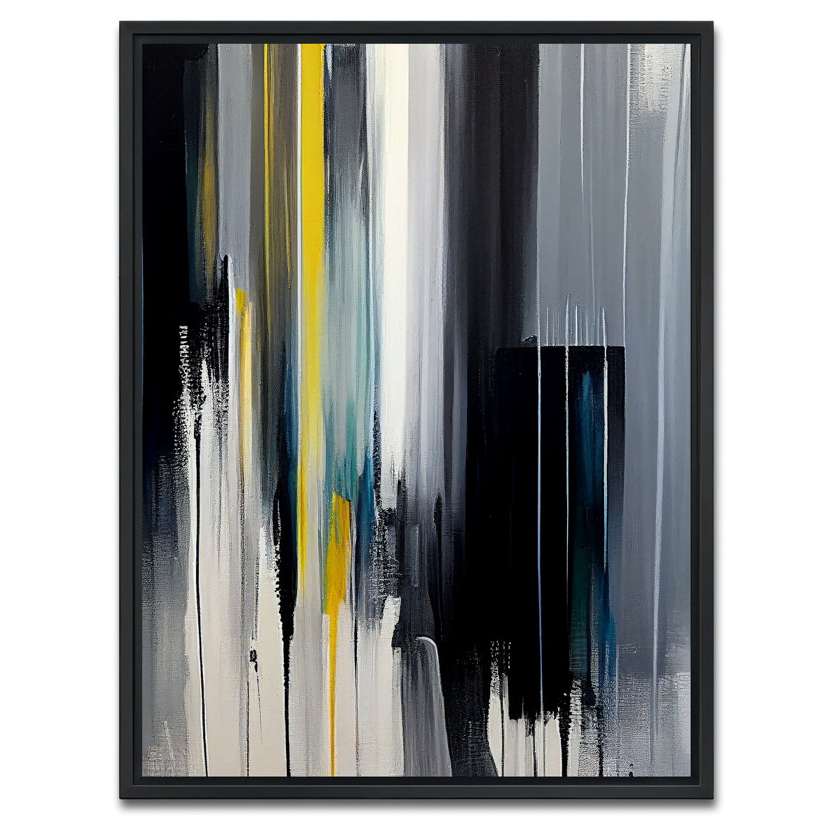 AUTO-MOCKUP WHITE | City Window on a Rainy Day | 1 Piece | Black Framed Canvas | group=3x4