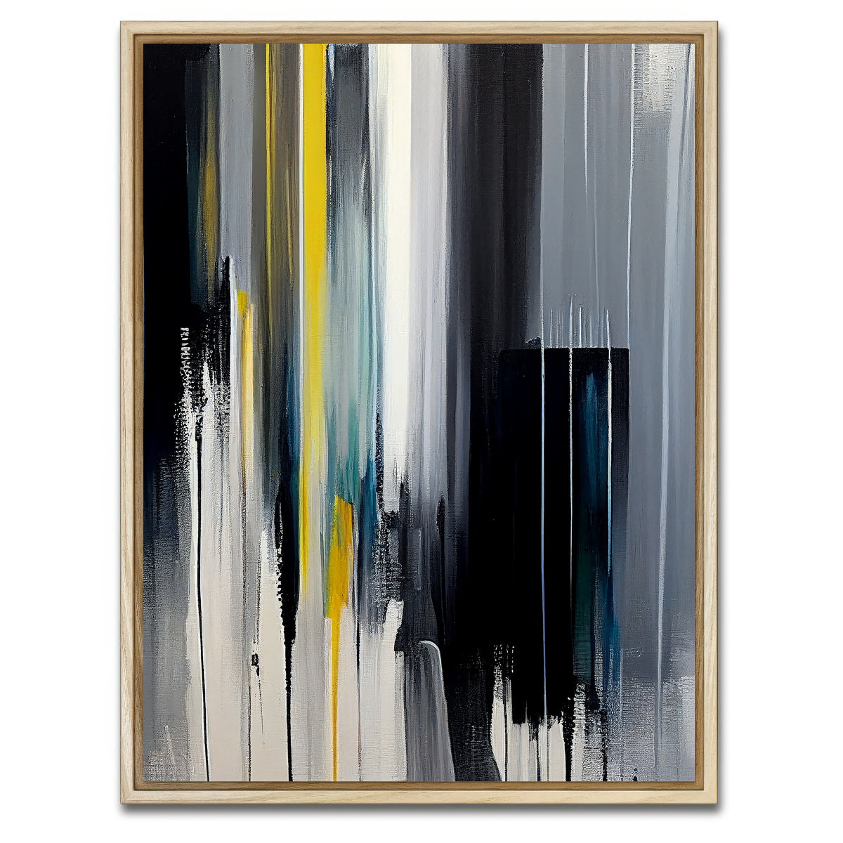 AUTO-MOCKUP WHITE | City Window on a Rainy Day | 1 Piece | Natural Framed Canvas | group=3x4