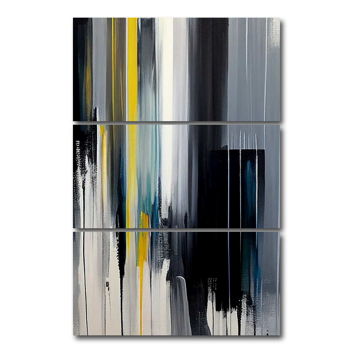 AUTO-MOCKUP WHITE | City Window on a Rainy Day | 3 Piece | Gallery Wrap Canvas | group=12x24_stacked