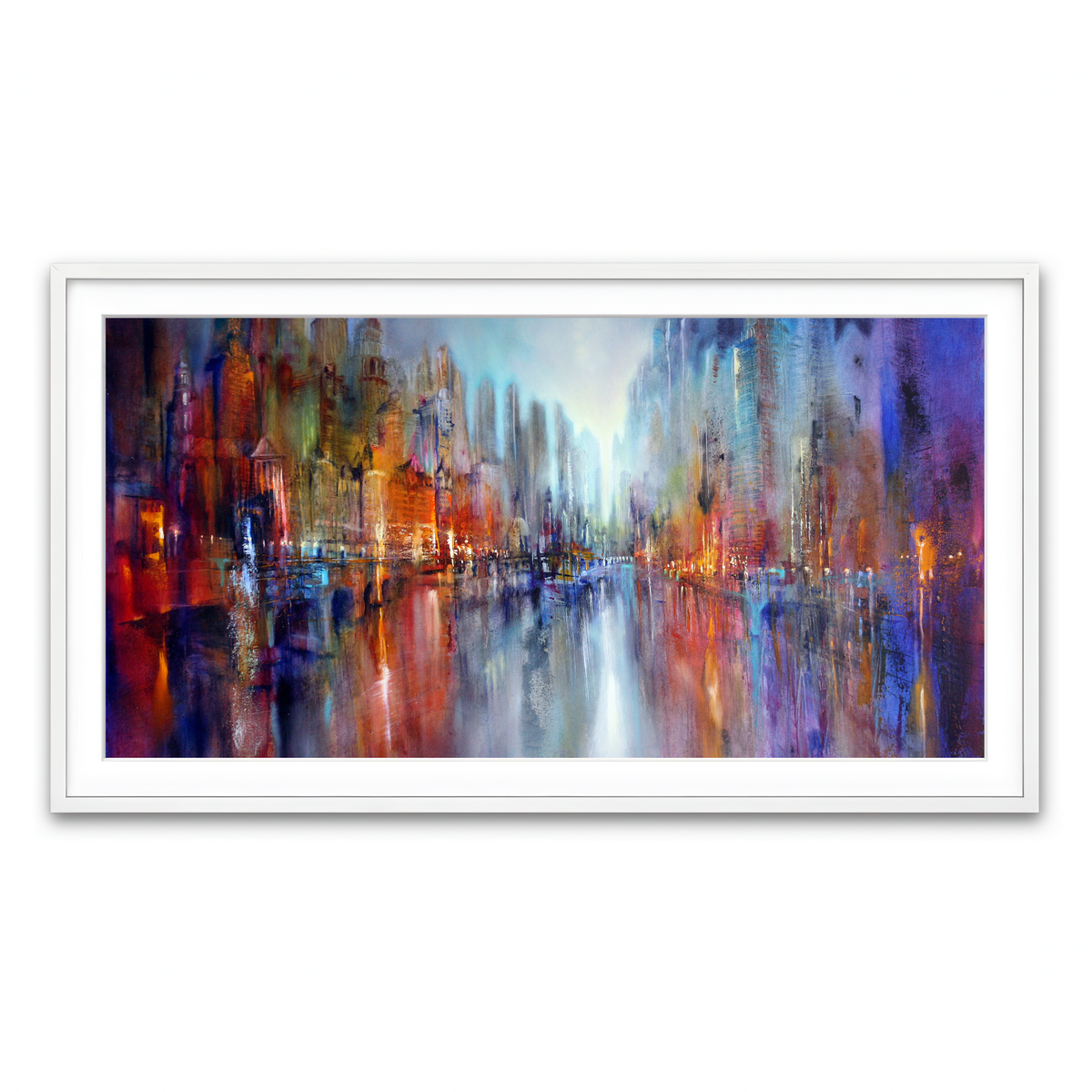 Framed Print 2x1 White