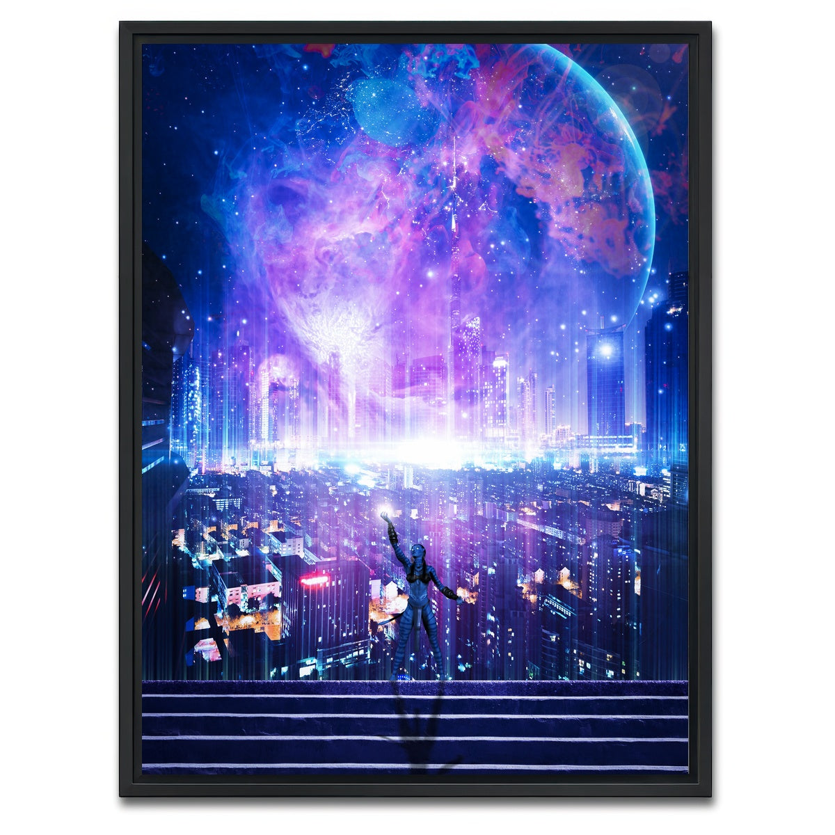 AUTO-MOCKUP WHITE | City of Angels | 1 Piece | Black Framed Canvas | group=3x4