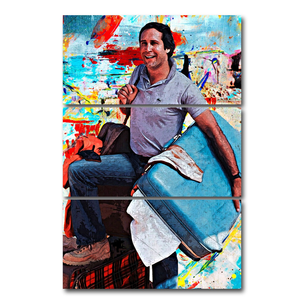 AUTO-MOCKUP WHITE | Clark Griswold | 3 Piece | Gallery Wrap Canvas | group=12x24_stacked