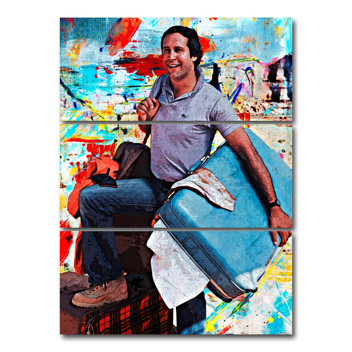 AUTO-MOCKUP WHITE | Clark Griswold | 3 Piece | Gallery Wrap Canvas | group=8x18_stacked