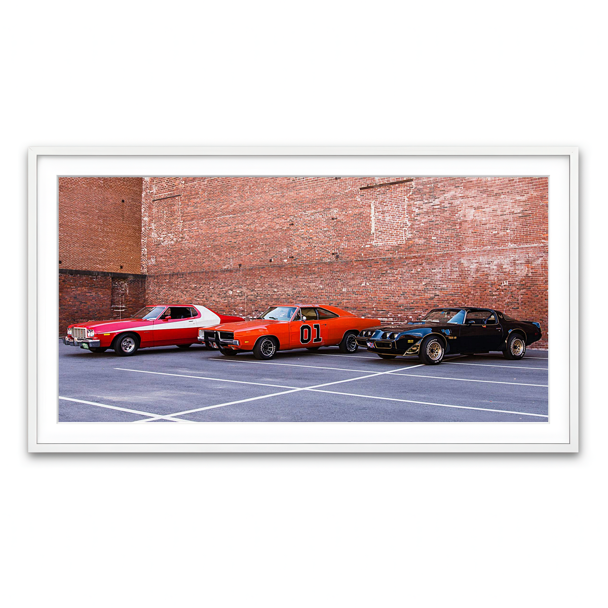 Framed Print 2x1 White