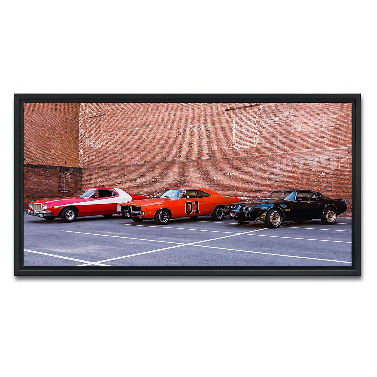 AUTO-MOCKUP WHITE | Classic Movie Cars | 1 Piece | Black Framed Canvas | group=2x1
