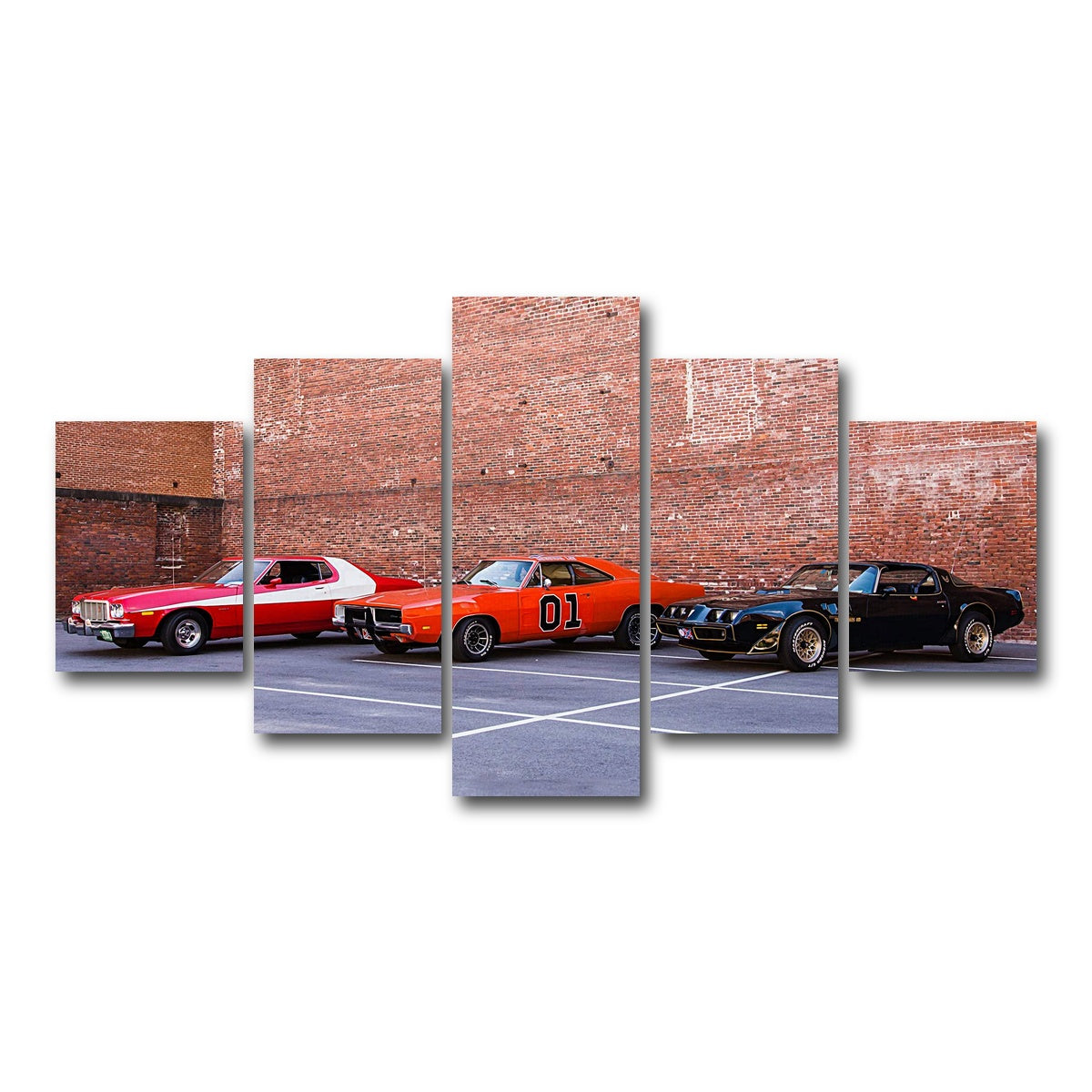 AUTO-MOCKUP WHITE | Classic Movie Cars | 5 Piece | Gallery Wrap Canvas | group=5_short