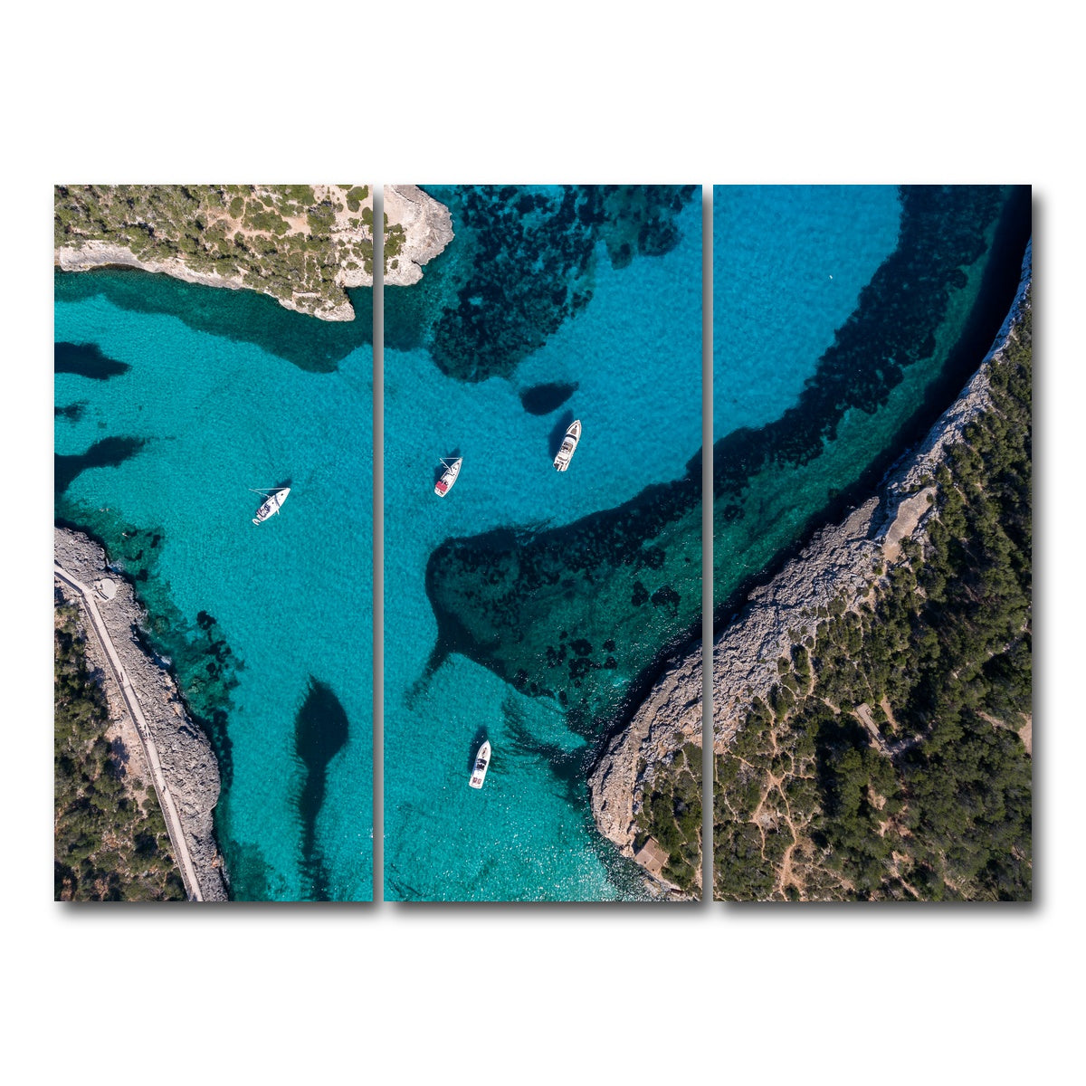 AUTO-MOCKUP WHITE | Clear Sailing | 3 Piece | Gallery Wrap Canvas | group=8x18