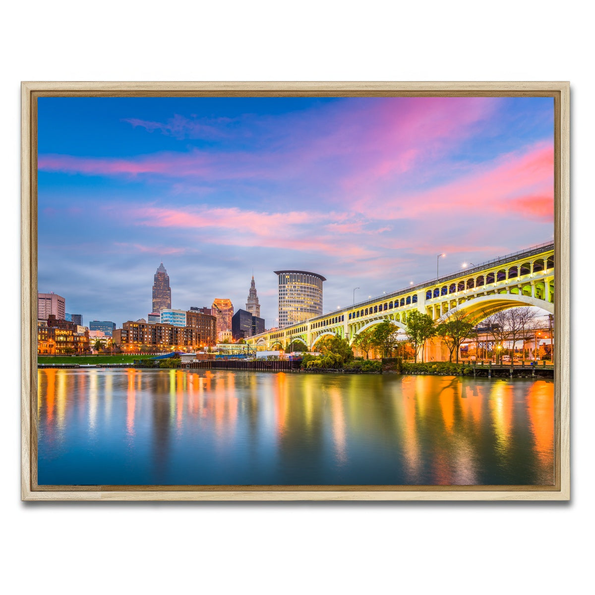 AUTO-MOCKUP WHITE | Cleveland-Detroit Superior Bridge | 1 Piece | Natural Framed Canvas | group=4x3