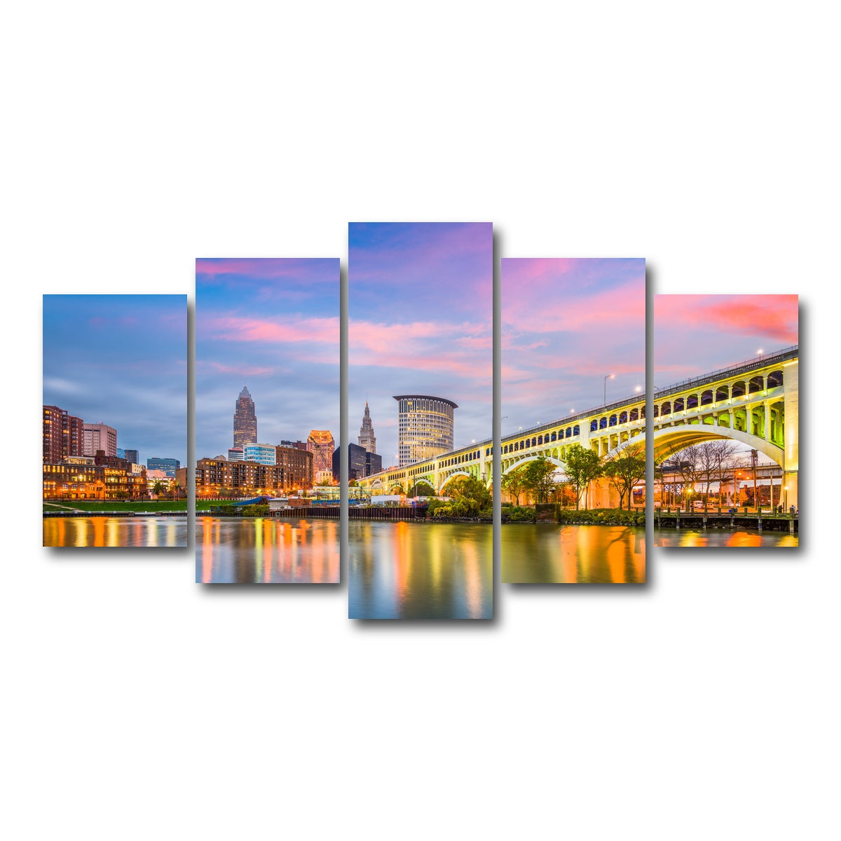 AUTO-MOCKUP WHITE | Cleveland-Detroit Superior Bridge | 5 Piece | Gallery Wrap Canvas | group=5_normal