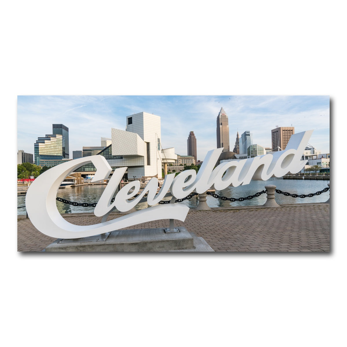 AUTO-MOCKUP WHITE | Cleveland Sign | 1 Piece | Gallery Wrap Canvas | group=2x1