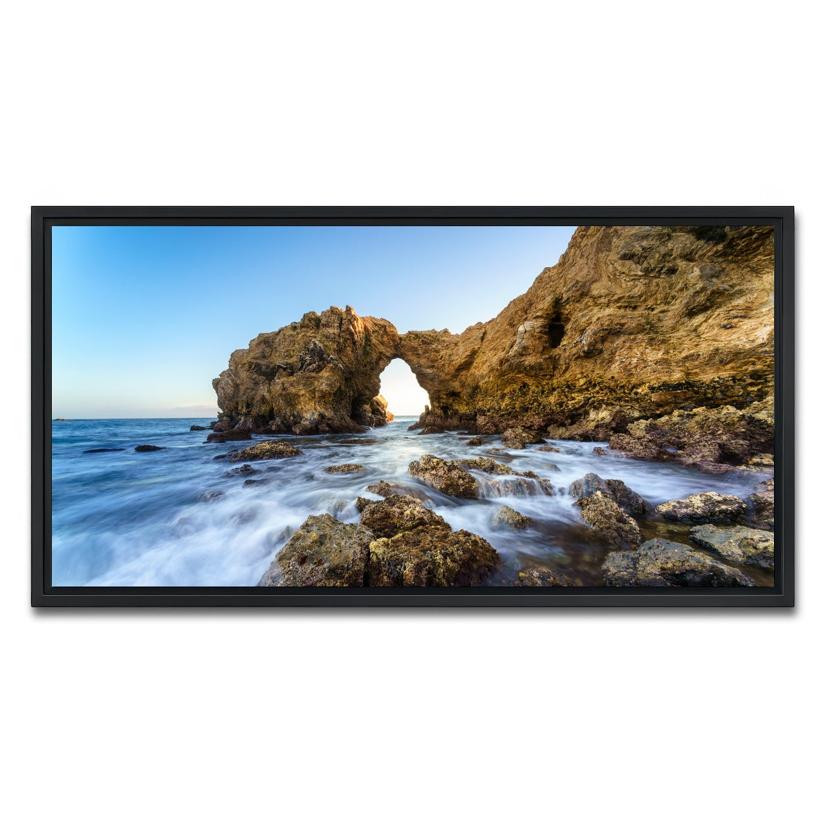 AUTO-MOCKUP WHITE | Cliff Island | 1 Piece | Black Framed Canvas | group=2x1