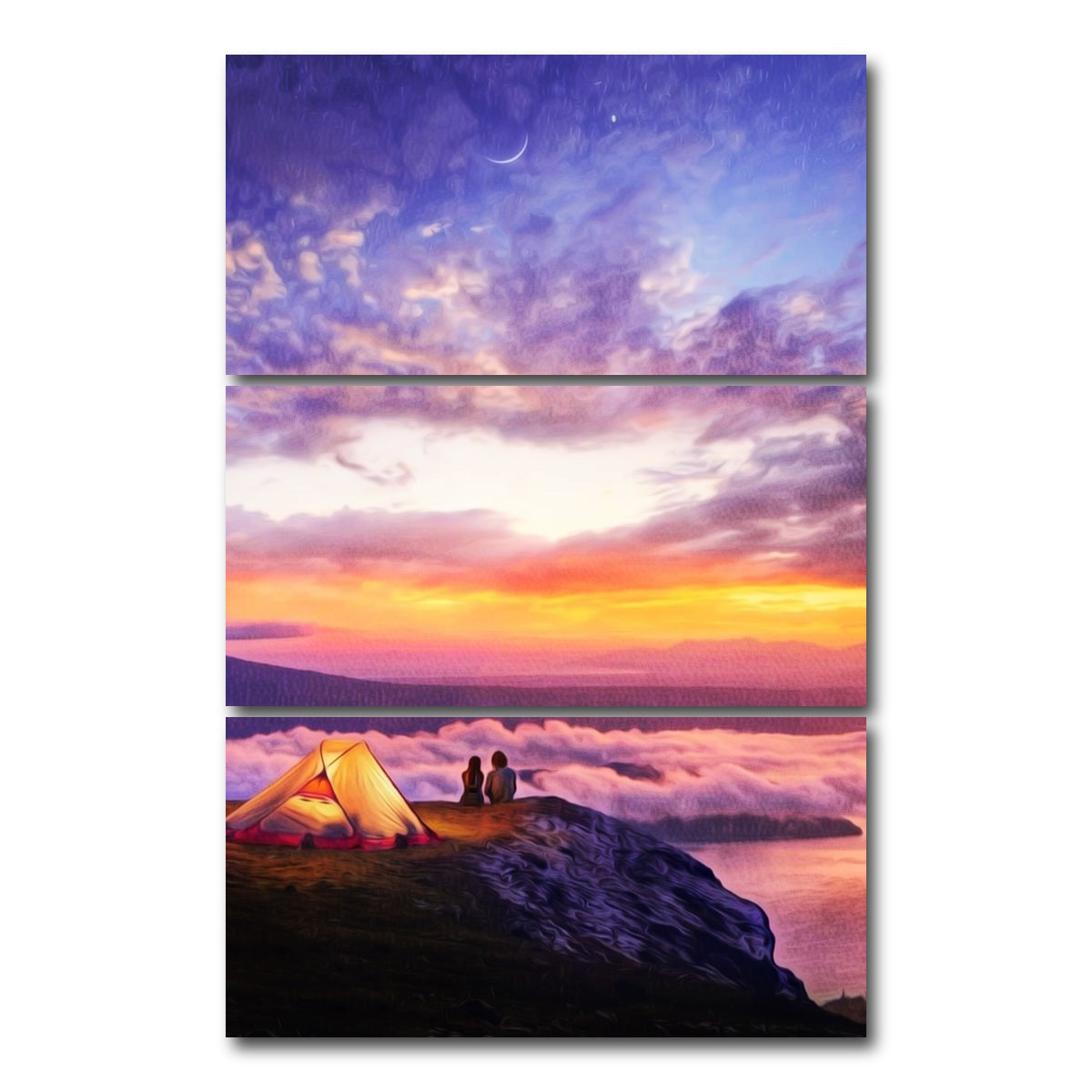 AUTO-MOCKUP WHITE | Cliff Tent | 3 Piece | Gallery Wrap Canvas | group=12x24_stacked