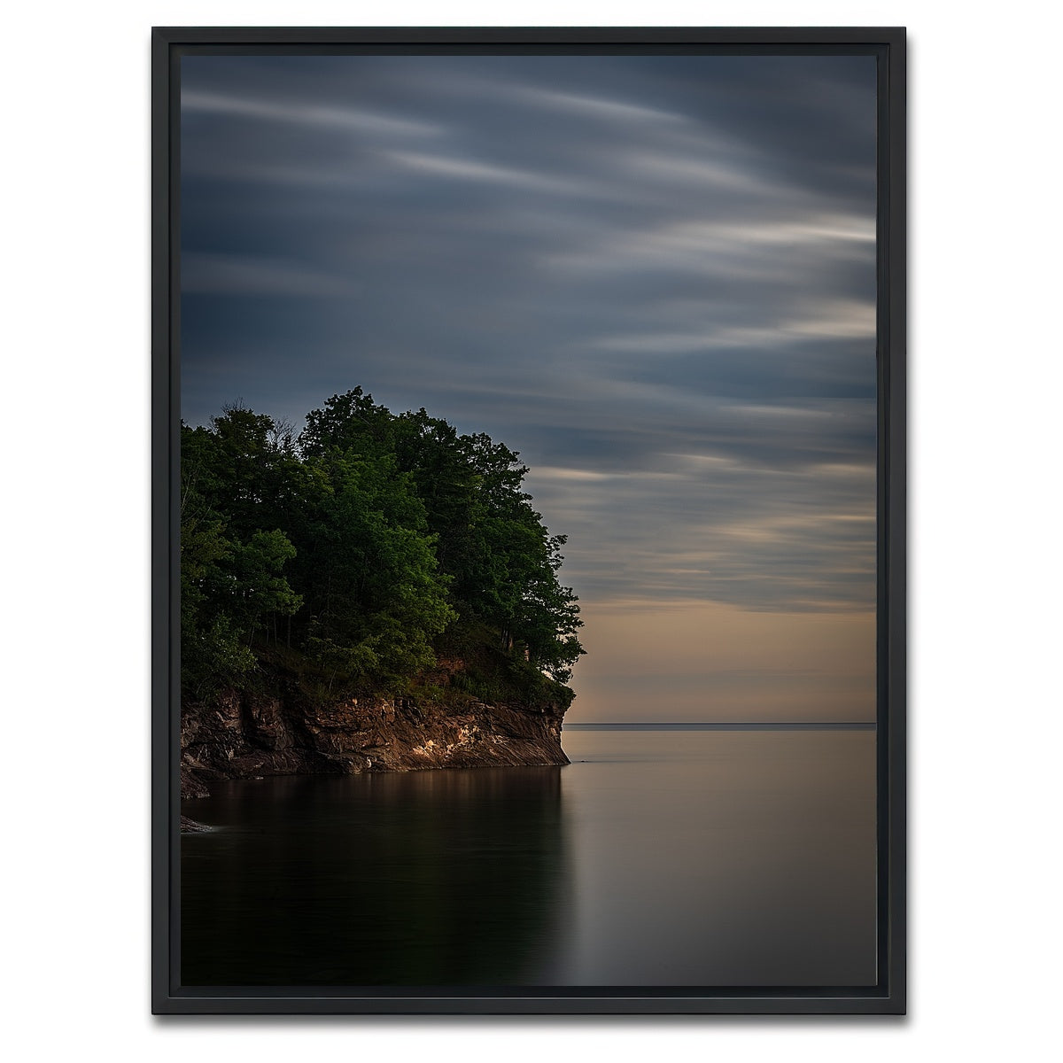AUTO-MOCKUP WHITE | Cliffs of Michigan | 1 Piece | Black Framed Canvas | group=3x4